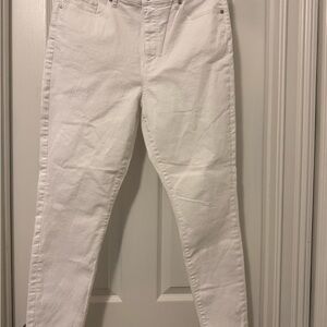 LOFT White Skinny Jeans Smooth Denim